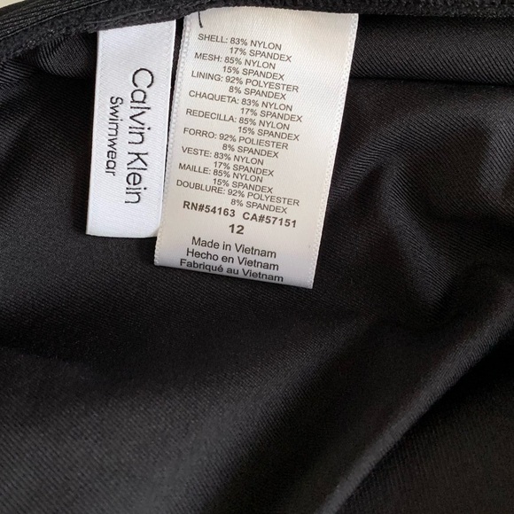 CALVIN KLEIN Black One Piece Bandeau Swimsuit! - Picture 5 of 6